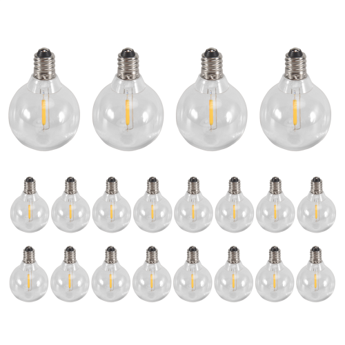 20Pcs G40 LED Glühbirnen E12 Schraube Basis für Solar String Lichter Warm 1