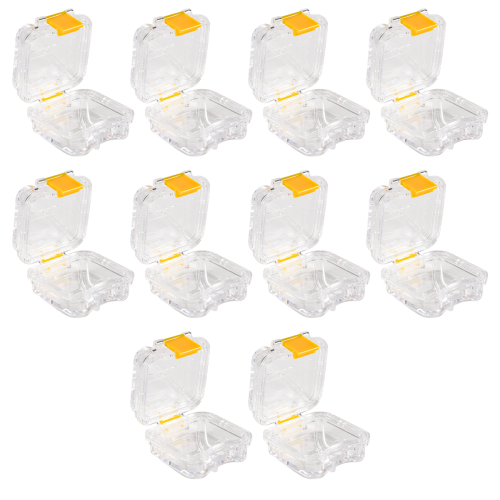 Cutie de proteză dentară din plastic cu 10 bucăți 1