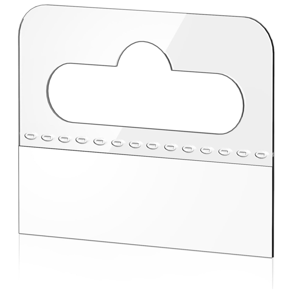Languettes de suspension autocollantes transparentes, 200 pièces