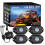 RGB LED Rock Lights Kit, 4 pods Underglow Multicolor Neon Light Pod with Bluetooth App Control 1