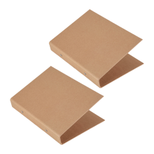 Raccoglitore ad anelli ricaricabile A5 da 2 pezzi, vassoio raccoglitore in carta kraft A5