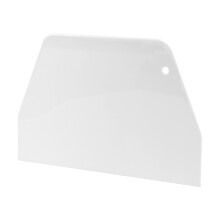 19 cm x 12,5 cm Płaski biały plastikowy skrobak do ciasta i dekorowania ciast