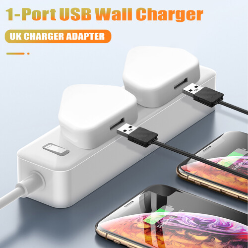 Universal USB UK-stik 3-benet vægopladeradapter (1 port) 2