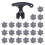 20Pcs Golf Shoe Spikes Replacements,Golf Shoe Cleats with Spanner 2