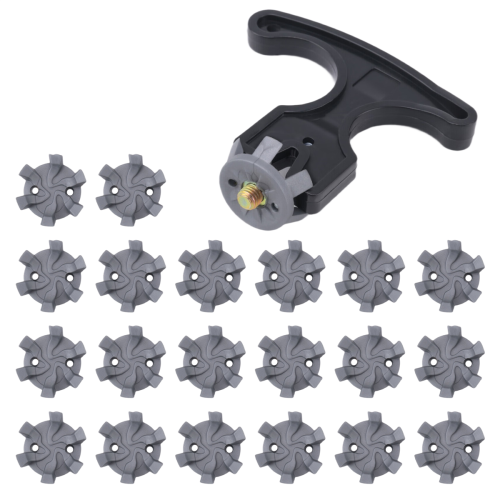 20Pcs Golf Shoe Spikes Replacements,Golf Shoe Cleats with Spanner 2
