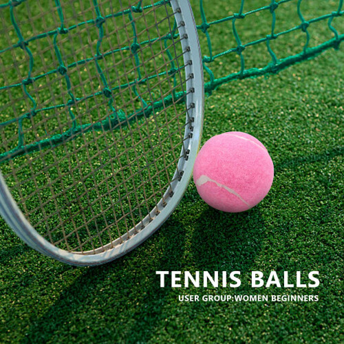 6Pc Pack Pink Tennis Balls Wear- Elastic Training Balls 66mm 1