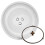 Universal Microwave Glass Turntable Plate, Round Replacement 24.5cm 1