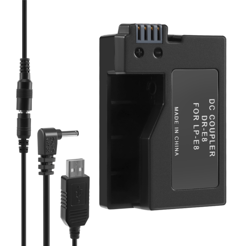 -E8 Dummy-batteri til 550D 600D 650D 700D DSLR-kameraer 2