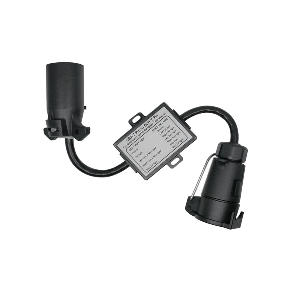 Trailer Connector Usa To Eu 7-Way Socket Plug Adapter Vehicle Light 4853526362567