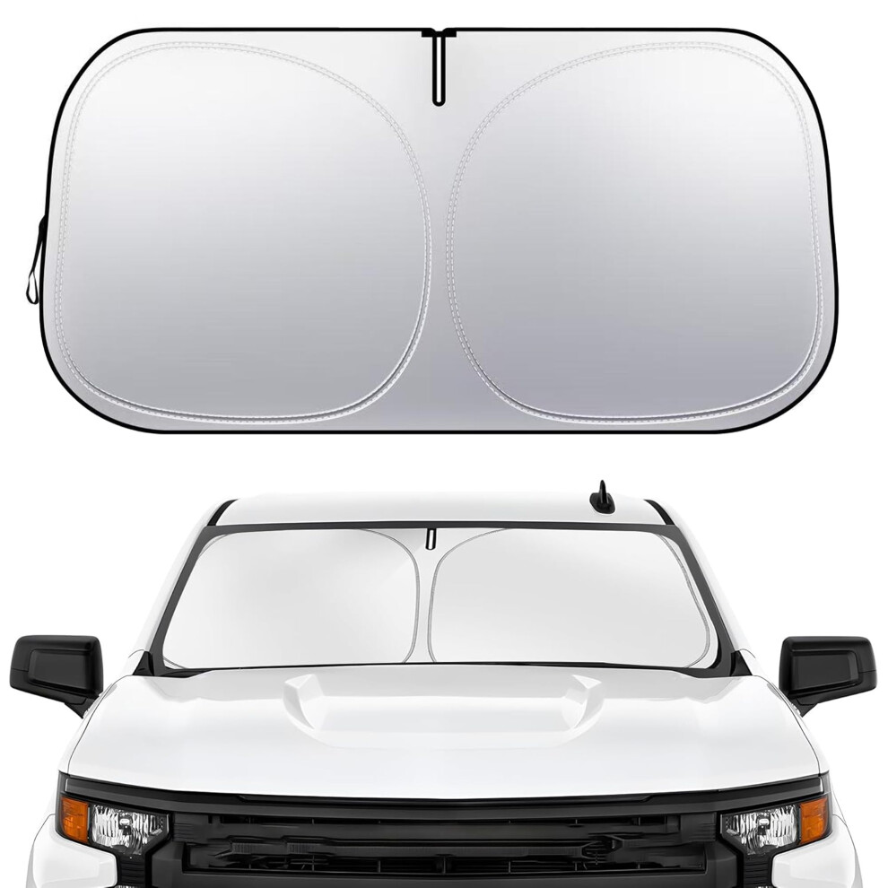 Silverado Windshield Sun Shade, Folding Sunshade Windshield Visor For Chevrolet Silverado 1999. 477169085511