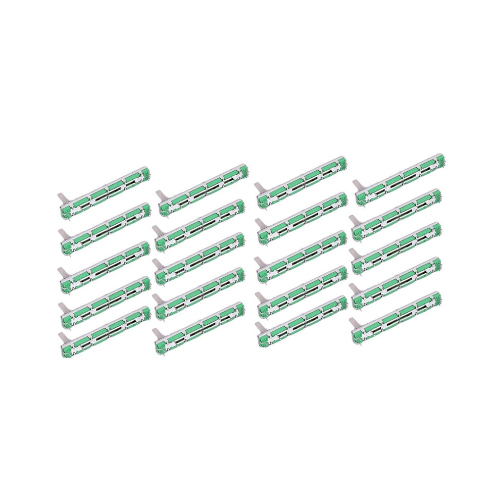 20Pcs 75Mm Mixer Fader Double Straight Slide Potentiometer 4853526367142