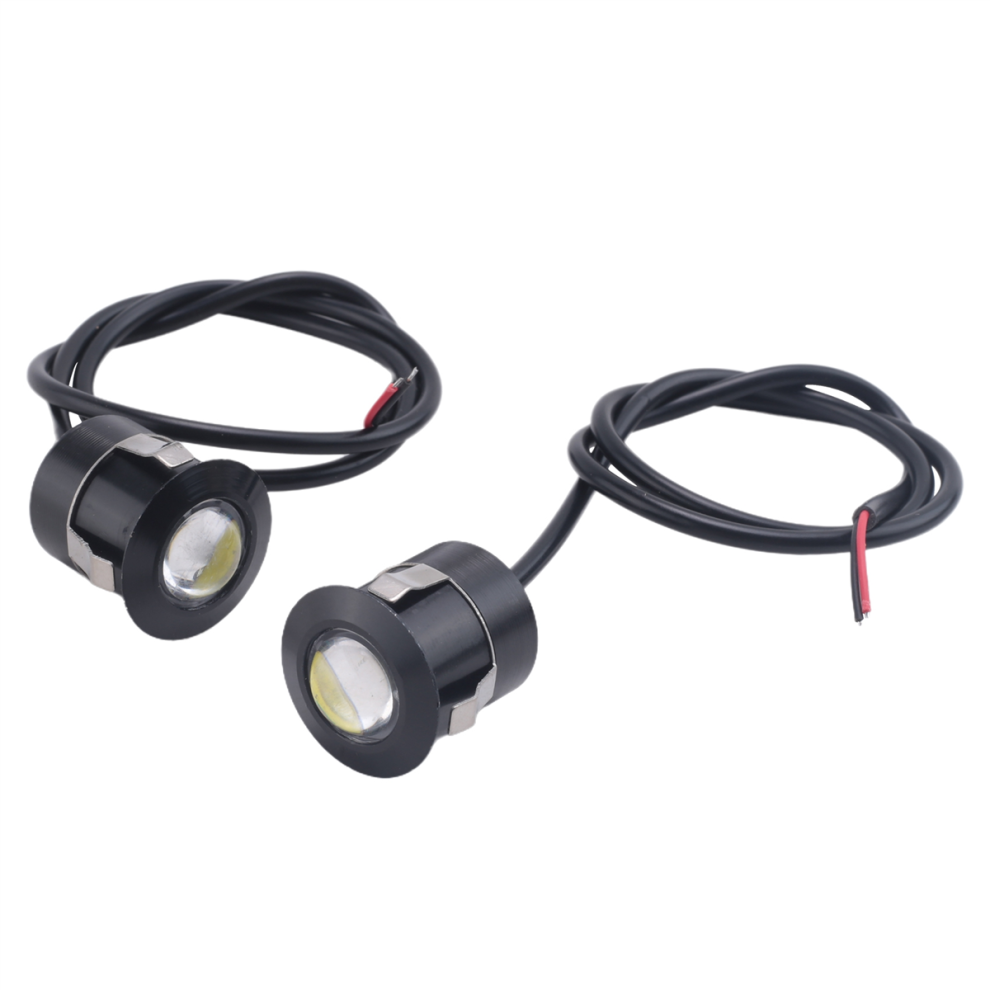 2 Luci Di Retromarcia A Led Eagle Eye, Luce Bianca, 9 W, Nere