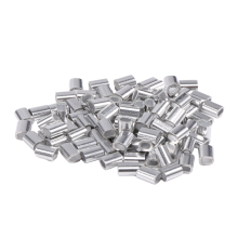 100 stk. 1 mm stålwire aluminiumsrør, sølvfarvet