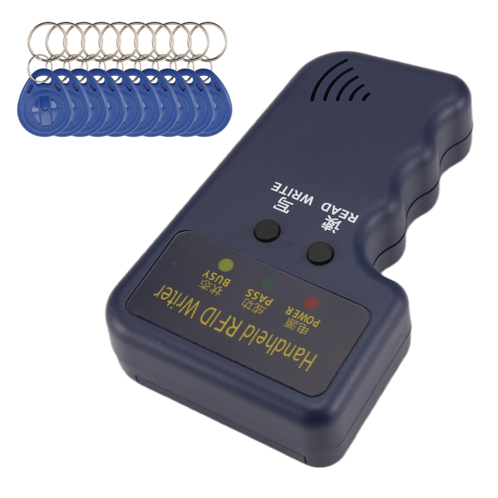 Handheld 125Khz Rfid Reader Writer Duplicator Copier,With 10Pcs Cards 4853526372450