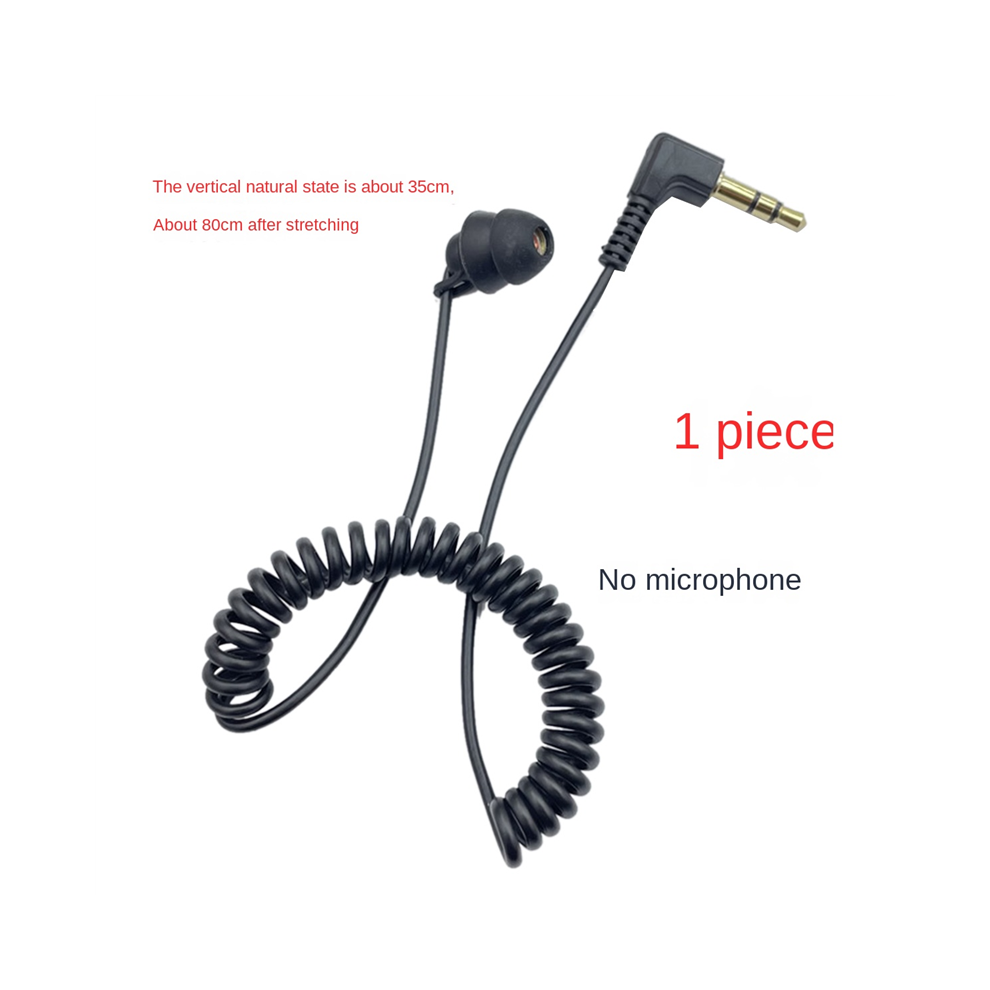3.5mm Spring Single Side Earbuds Wired Headset for Mobile Phone MP3-image-OPC-PHZ6Z2Y-NEW