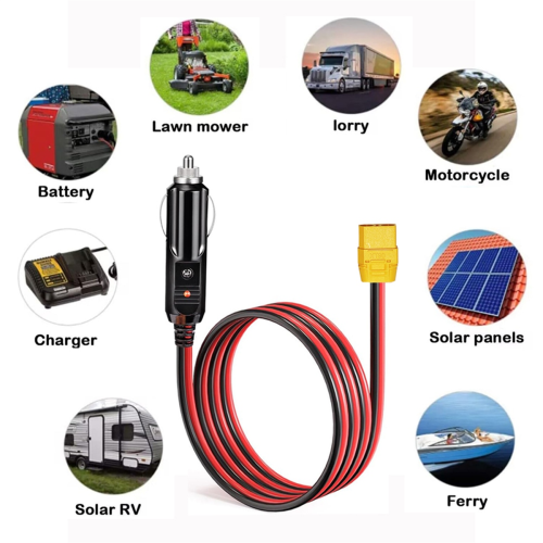 Lighter-opladekabel XT90 til solcelleanlæg med kraftværk 14AWG 1