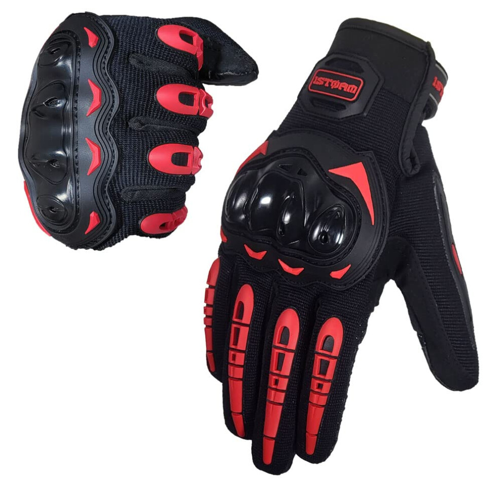 Motocross Motorcycle Gloves Mcs17 Bmx Mx Bike Bicycle Cycling Hard Reinforced Knuckle Touch Screen Red 477169085894