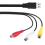 USB til 3RCA-kabel USB-hun til 3 RGB-video AV-kompositadapter 2