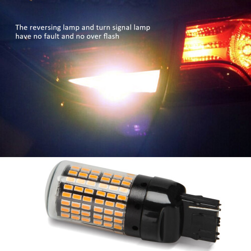 2Pcs Reverse Light Turn Signal Light Error Black shell (yellow light) 1