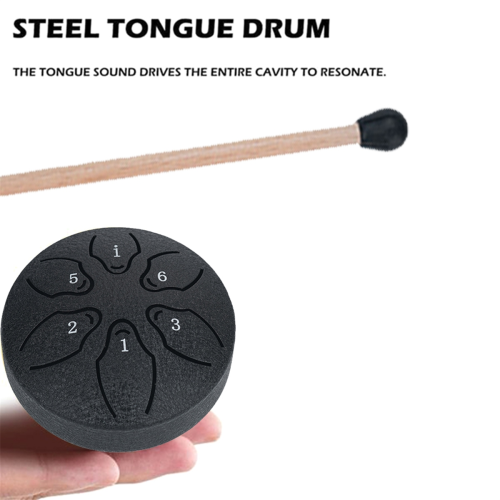 6 note 3 pollici Chakra Tank Drum Percussion Mallets imbottiti blu lago 1