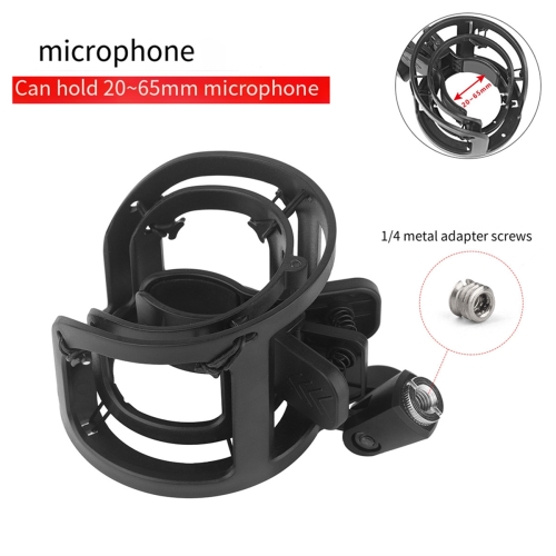 Microphone Shock Mount Microphone Adjustable Stand 1/4 Screw 1