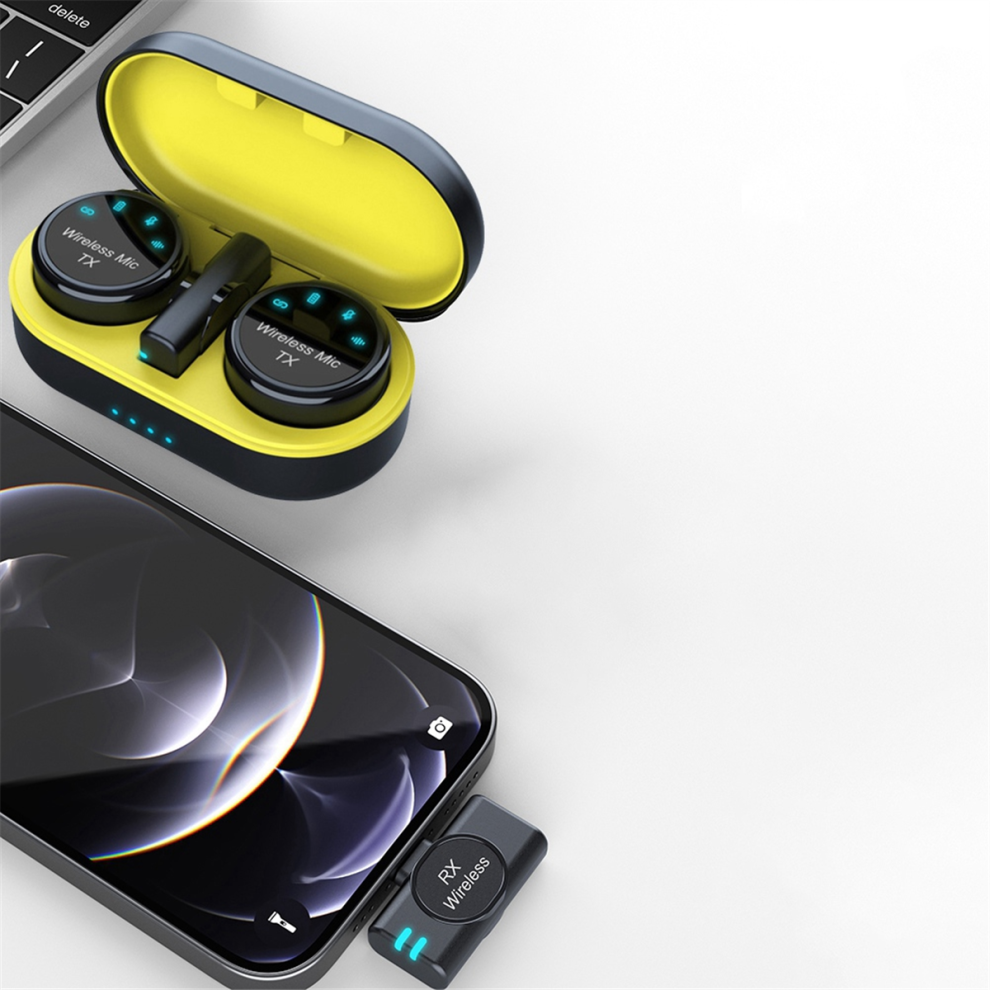 Microfono Lavalier Magnetico Wireless Con Custodia Di Ricarica Per Ios