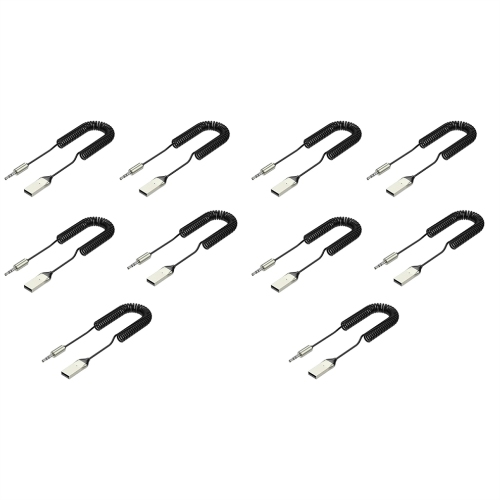 10 Pezzi Ricevitore Audio Bluetooth Dongle Usb A Jack Da 3,5 Mm
