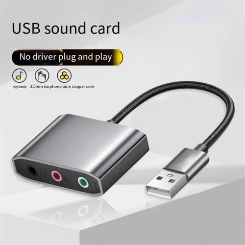 Νέος εξωτερικός προσαρμογέας καλωδίου USB με υποδοχή ήχου 3,5 χιλιοστών 2