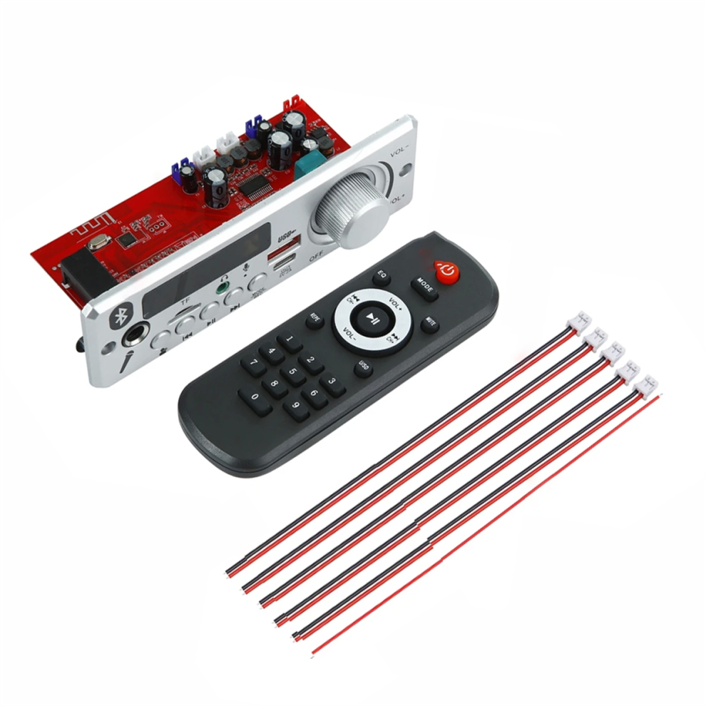 Bluetooth Mp3 Wav Decoder Board 80W Amplifier Handsfree Car Audio Mic 4853358578662