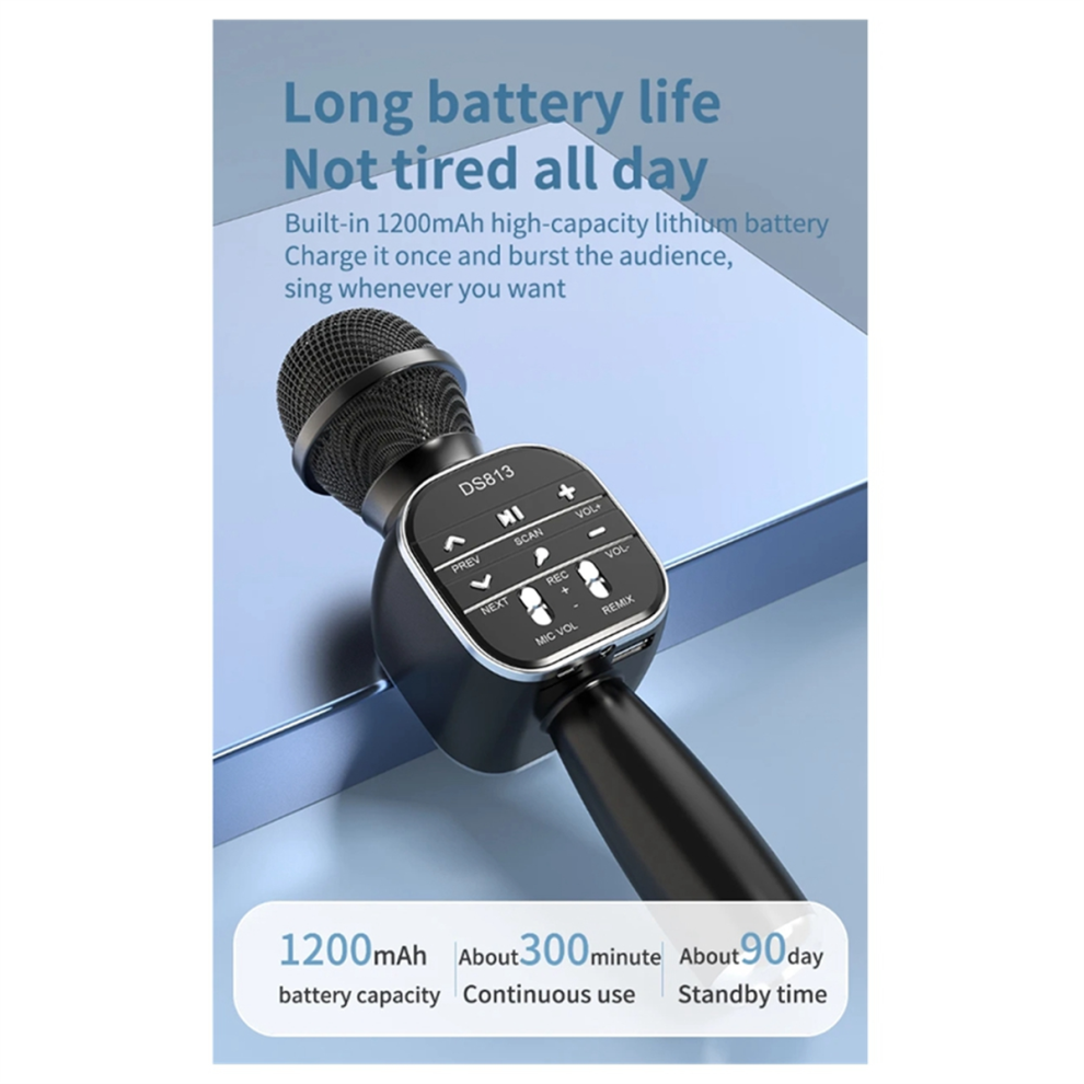 Microfono Da Gioco Wireless Bluetooth Per DS813 Home Ktv