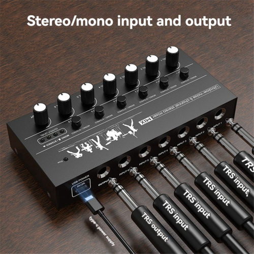 Mixer de áudio compacto de 6 canais com ruído ultrabaixo 2