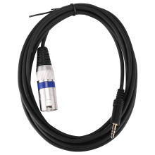 Cablu audio pentru microfon, 3 metri, mufă jack stereo de 3,5 mm la XLR cu 3 pini, mascul