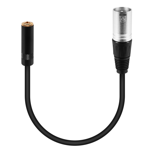 Adaptor de microfon cu conector XLR cu 3 pini, mascul la conector mamă de 3,5 mm