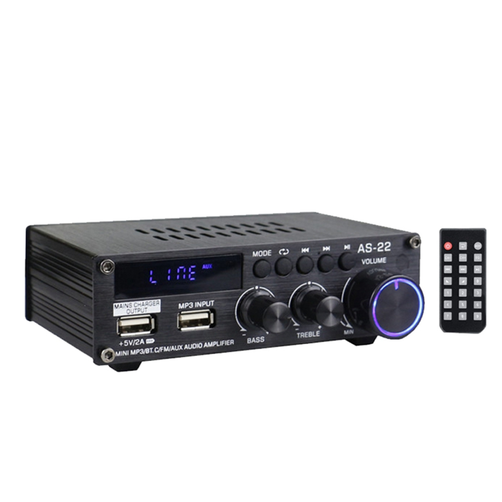 As22 Hifi Digital Amplifier 30Wx2 2.0 Channel Car Bluetooth Eu Plug 4853358589538