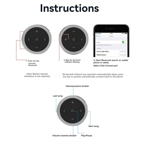 Lettore musicale al volante con telecomando Bluetooth per auto Kit A 2