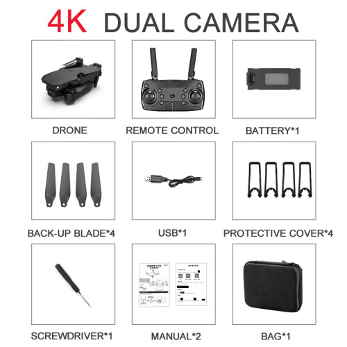 E88 Pro Drone 4K HD Dual Camera Visual WiFi FPV Vier-vliegtuigen 1