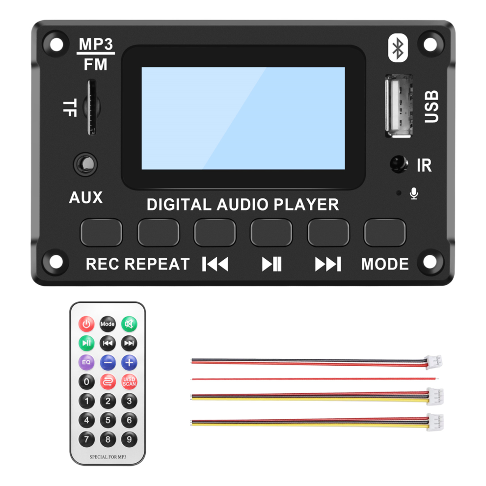 Bluetooth Mp3 Decoder Board Lcd Mp3 Audio Module Speaker Usb Decoding 4853358597656