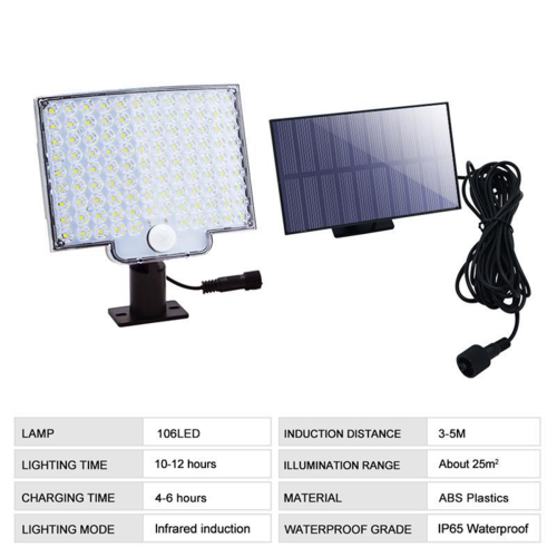 3 Modes Solar Light Street Wall Lamp Sunlight PIR Motion Sensor 2