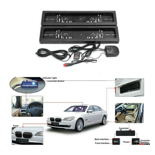 EU License Plate Car License Plate Shutter Car Shutter Cover 2PCS 2