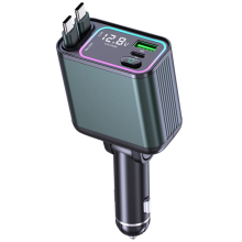 Car Charger 90W 4 in 1 Fast Charge Car Phone Charger with Retractable