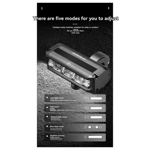 LED Bike Light USB Rechargeable Bicycle Front Lamp 2