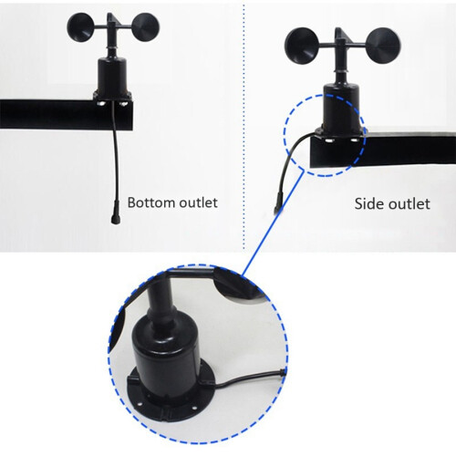 0-70M/S Wind Speed Sensor Signal Output Pulse Type Three Cups DC5-30V 1