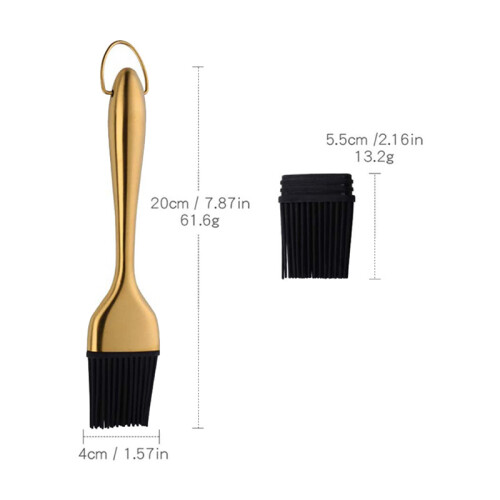 1 Pcs Stainless Steel Silicone Kitchen BBQ Brushes Cooking Tools-B 1