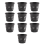 10pcs 3 inch Mesh Pot Net Planting Basket Hydroponic Black 6
