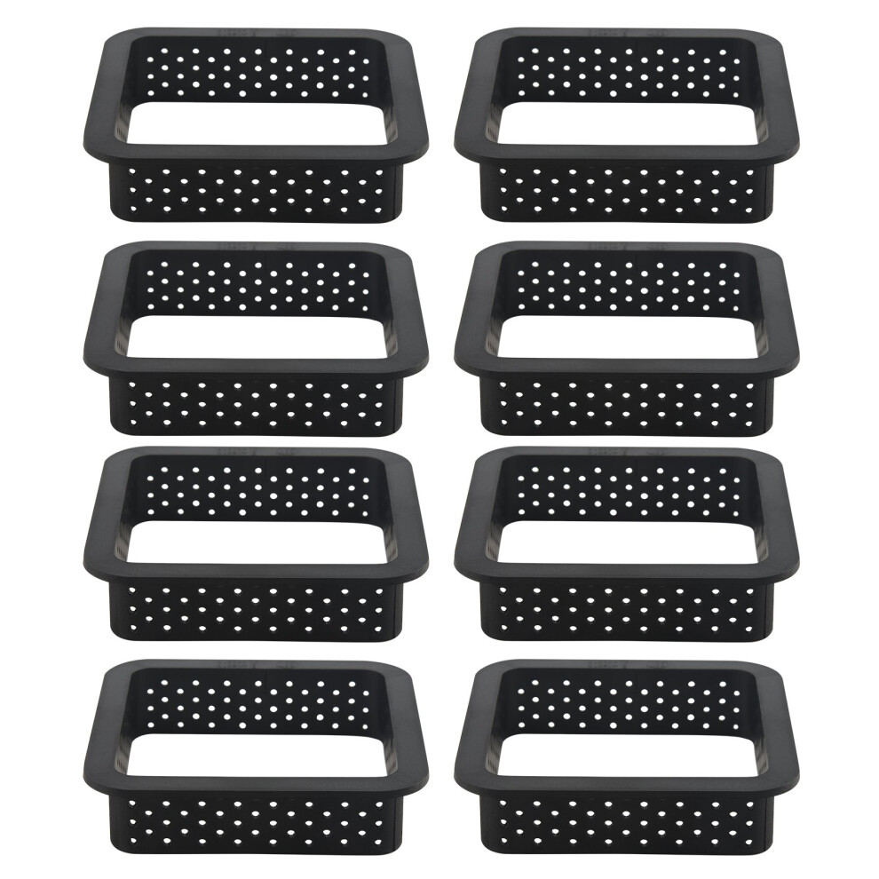 10 Pezzi Di Anelli Quadrati Per Crostate, Anelli Per Mousse Per Torte Perforati A Caldo