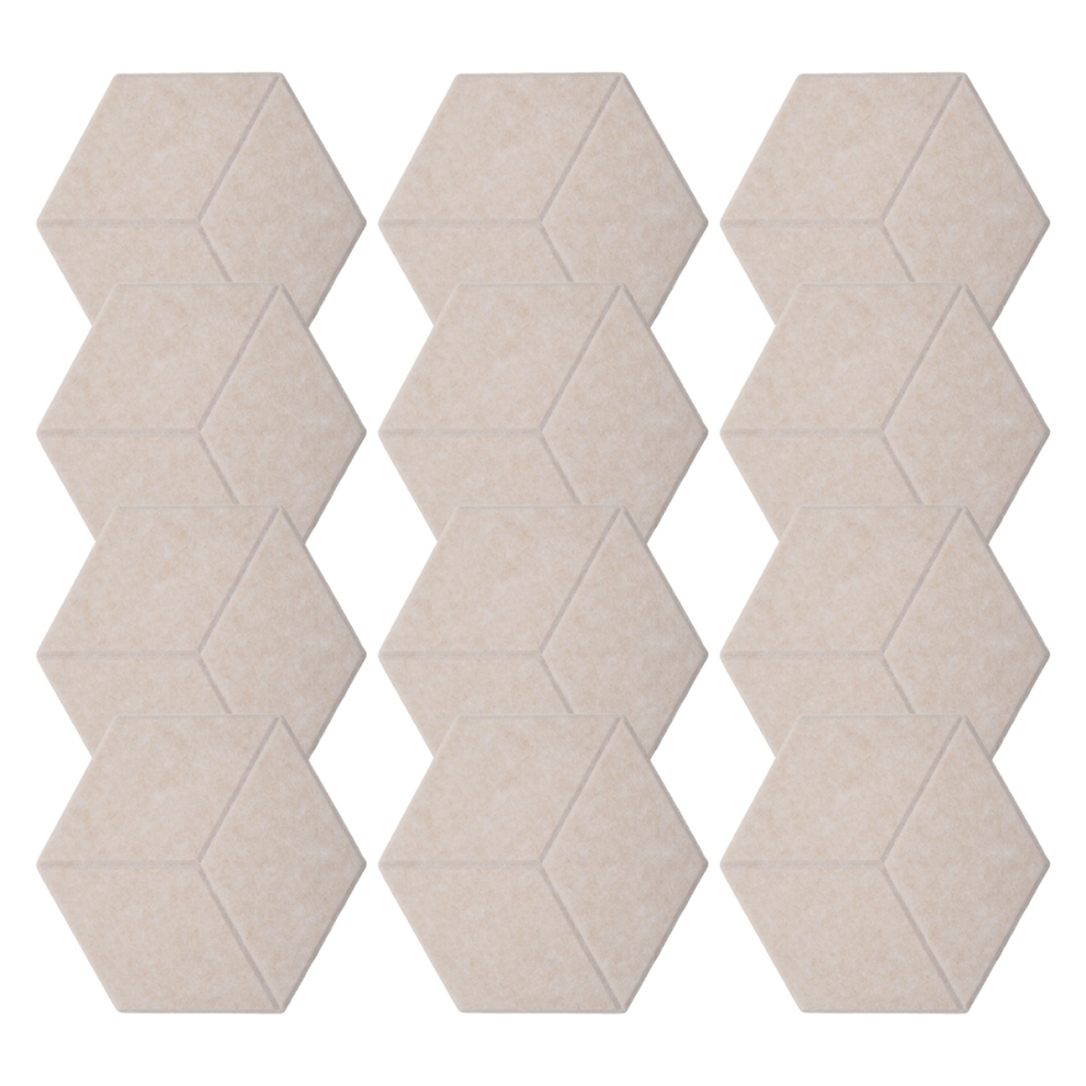 12 Pack Acoustic Foam,Self-Adhesive Sound Proof Panels(Shallow Camel) 4853464718334