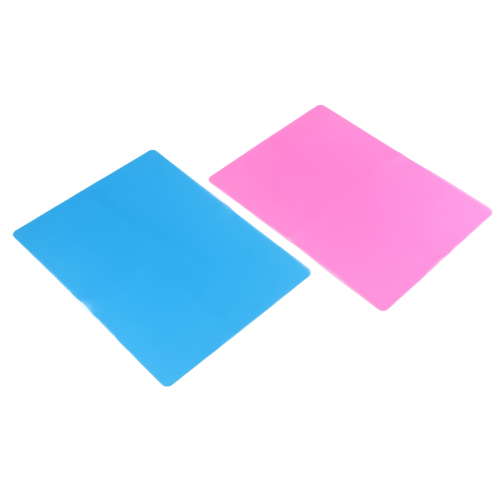 2 Pack A3 Extra Large Silicone Sheet Molds Mat, Blue & Pink 2