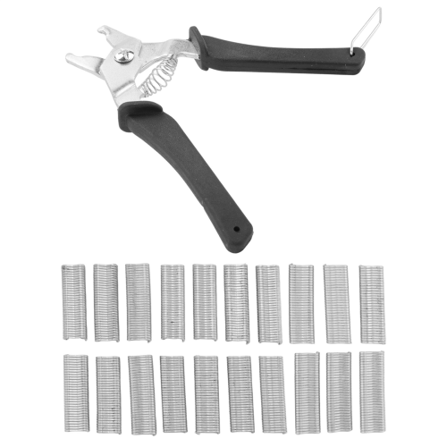 1Pcs Hog Ring Plier Tool and 600Pcs M Clips Chicken Mesh Cage Wire 2