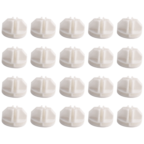 20 Pcs Grid Cube Connector ABS Connectors For Wire Shelving (White)