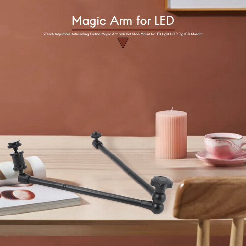 20Inch Adjustable Articulating Friction Magic Arm with Hot Shoe Mount 2
